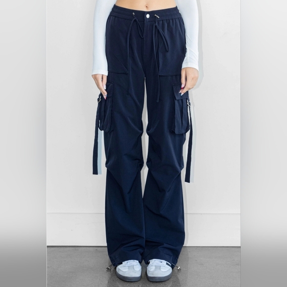 #8784 🛑S BOHO CHIC FABULOUS WIDE LEG CARGO PANTS - Picture 10 of 16